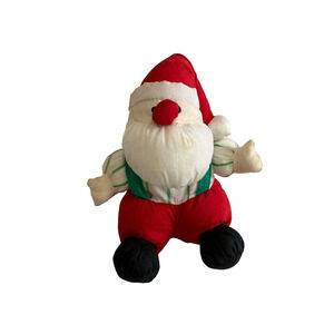 Chosun Santa Claus Nylon Plush Stuffed Animal Toy Christmas Holiday Vtg Ornament